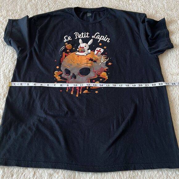 Le Petit Lapin short sleeve shirt black size XL - Picture 11 of 16
